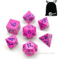 Bescon Beautiful Colorful Heavy Duty Solid Metal Dice Set, Solid Metallic Polyhedral D&D RPG 7-Dice Set